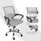 Kit 3 Cadeiras De Escritório Begonia Mesh Ergonômico Cinza