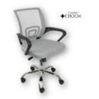 Kit 3 Cadeiras De Escritório Begonia Mesh Ergonômico Cinza