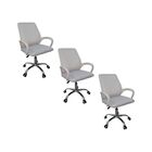 Kit 3 Cadeiras De Escritório Esteirinha Mesh Ergonômica - Bra