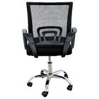 Kit 3 Cadeiras De Escritório Mesh Assento Estofado Base Girat