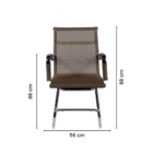 Kit 3 Cadeiras De Escritório Tela Eames Esteirinha Cobre