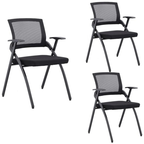 Kit 3 Cadeiras De Escritório Universitária Cursinho Faculdade