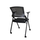 Kit 3 Cadeiras De Escritório Universitária Dobrável Tela Mash