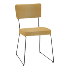 Kit 3 Cadeiras De Jantar Decorativa Base Aço Preto Luigi Linh