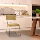 Kit 3 Cadeiras De Jantar Decorativa Base Aço Preto Luigi Linh