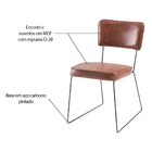 Kit 3 Cadeiras De Jantar Decorativa Base Aço Preto Luigi Pu C