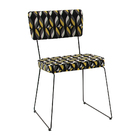 Kit 3 Cadeiras De Jantar Decorativa Base Aço Preto Luigi Sued