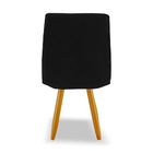Kit 3 Cadeiras De Jantar Eames Estofada Suede Preto - Montana