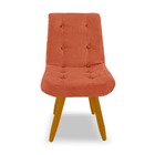 Kit 3 Cadeiras De Jantar Eames Estofada Suede Terracota - Mon