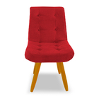 Kit 3 Cadeiras De Jantar Eames Estofada Suede Vermelho - Mont