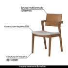 Kit 3 Cadeiras De Jantar Encosto Laminado Demetra Poliéster O