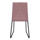Kit 3 Cadeiras De Jantar Estofada Lille Base Preta Veludo Ros