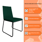 Kit 3 Cadeiras De Jantar Estofada Lille Base Preta Veludo Ver