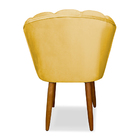 Kit 3 Cadeiras De Jantar Pétala Estofada Pés Palito Veludo -