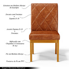 Kit 3 Cadeiras De Sala De Jantar Estofadas Gomes Madeira Maci