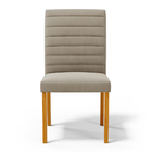 Kit 3 Cadeiras De Sala De Jantar Estofadas Veiga Madeira Maci