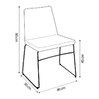 Kit 3 Cadeiras Decorativa Sala De Jantar Anne Linho Cinza G17