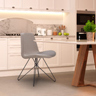 Kit 3 Cadeiras Decorativa Sala De Jantar Base De Aço Meyer Li