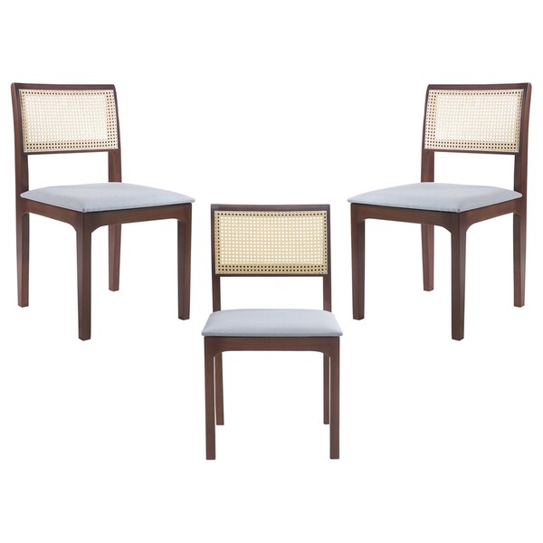 Kit 3 Cadeiras Decorativa Sala De Jantar Nivea Amêndoa G55 -