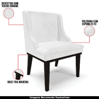 Kit 3 Cadeiras Decorativas Sala De Jantar Base Fixa De Madeir