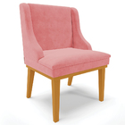 Kit 3 Cadeiras Decorativas Sala De Jantar Base Fixa De Madeir