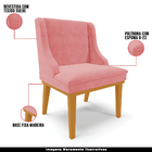 Kit 3 Cadeiras Decorativas Sala De Jantar Base Fixa De Madeir