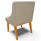 Kit 3 Cadeiras Decorativas Sala De Jantar Base Fixa De Madeir