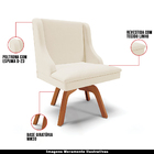 Kit 3 Cadeiras Decorativas Sala De Jantar Base Giratória De M