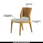 Kit 3 Cadeiras Decorativas Sala De Jantar Madeira Maciça Bruy