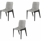 Kit 3 Cadeiras Decorativas Sala De Jantar Madeira Maciça Pige