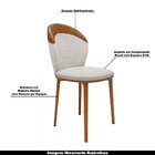 Kit 3 Cadeiras Decorativas Sala De Jantar Madeira Maciça Pusk