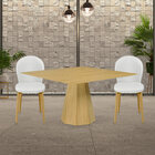 Kit 3 Cadeiras Decorativas Sala De Jantar Madeira Maciça Pusk