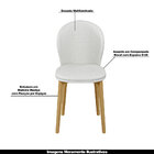 Kit 3 Cadeiras Decorativas Sala De Jantar Madeira Maciça Pusk