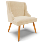 Kit 3 Cadeiras Decorativas Sala De Jantar Pés Palito De Madei