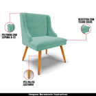 Kit 3 Cadeiras Decorativas Sala De Jantar Pés Palito De Madei