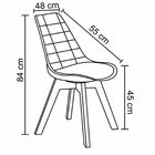 Kit 3 Cadeiras Decorativas Sala De Jantar Vision Linho Bege G