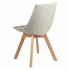 Kit 3 Cadeiras Decorativas Sala De Jantar Vision Linho Bege G