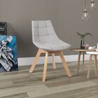 Kit 3 Cadeiras Decorativas Sala De Jantar Vision Linho Cinza