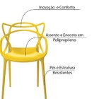 Kit 3 Cadeiras Decorativas Sala E Cozinha Feliti (pp) Amarela