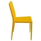 Kit 3 Cadeiras Decorativas Sala E Cozinha Karma Pvc Amarela G