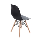 Kit 3 Cadeiras Eames Leda Base Madeira Sem Braço Preto