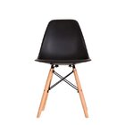 Kit 3 Cadeiras Eames Preta - Base Madeira Natural