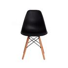 Kit 3 Cadeiras Eiffel Eames DSW Preta Base Madeira
