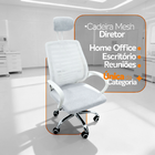 Kit 3 Cadeiras Escritório Diretor Mesh Encosto
