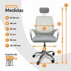 Kit 3 Cadeiras Escritório Oficial Diretor Mesh Encosto