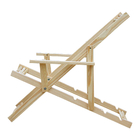 Kit 3 Cadeiras Espreguiçadeira Dobrável Madeira Maciça Natura