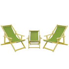 Kit 3 Cadeiras Espreguiçadeira Dobrável Madeira Maciça Natura