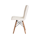 Kit 3 Cadeiras Gomos Branca Base Madeira