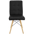 Kit 3 Cadeiras Gomos Eiffel Eames Fitz Dublin Estofada Base M