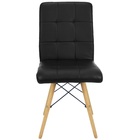 Kit 3 Cadeiras Gomos Eiffel Eames Fitz Dublin Estofada Base M